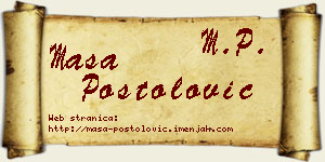 Maša Postolović vizit kartica